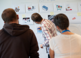 Jeanne-Marie MEMBRÉ, prix de l'innovation pour la recherche aux Lauriers 2021 en réunion de travail dans son unité SECALIM à l'école vétérinaire de Nantes. 18 octobre 2021.