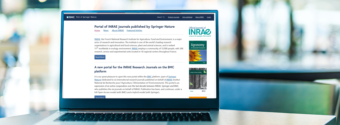Un nouveau portail dédié aux revues INRAE publiées par Springer-Nature-BMC